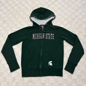 Women’s Michigan State Green Zip-Up Hoodie • Size Small